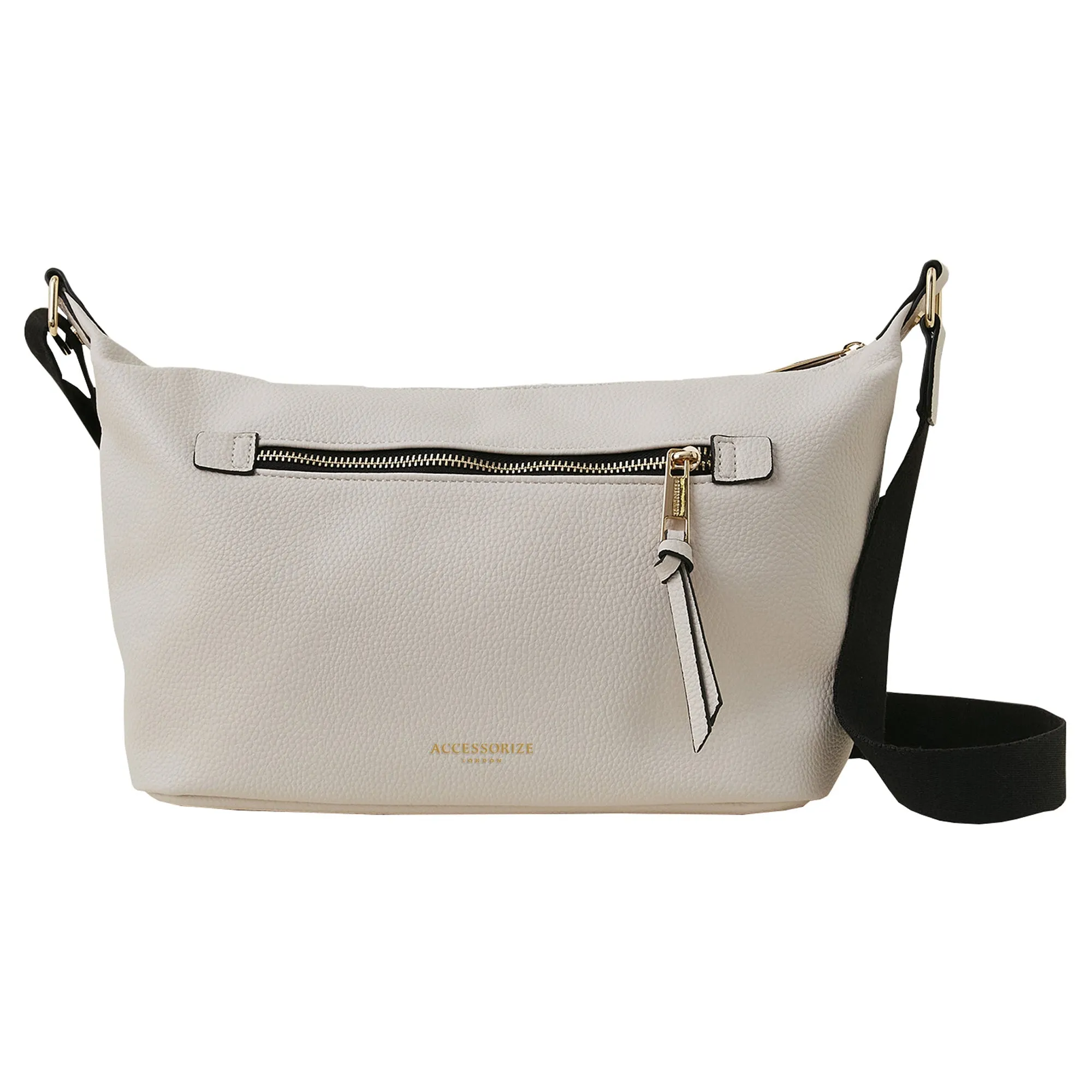 Accessorize London Women's Cream Slouchy Webbing Strap Bag