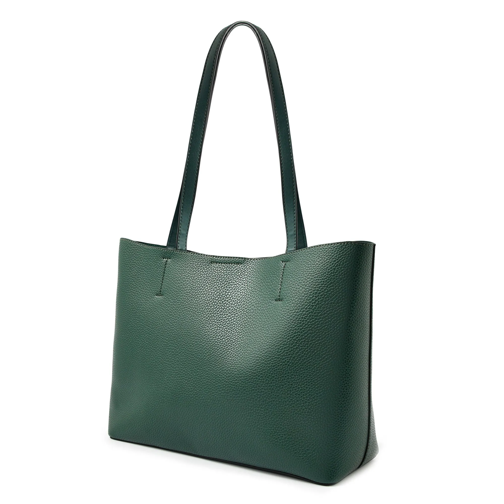 Accessorize London Women's Faux Leather Green Leo Tote Bag