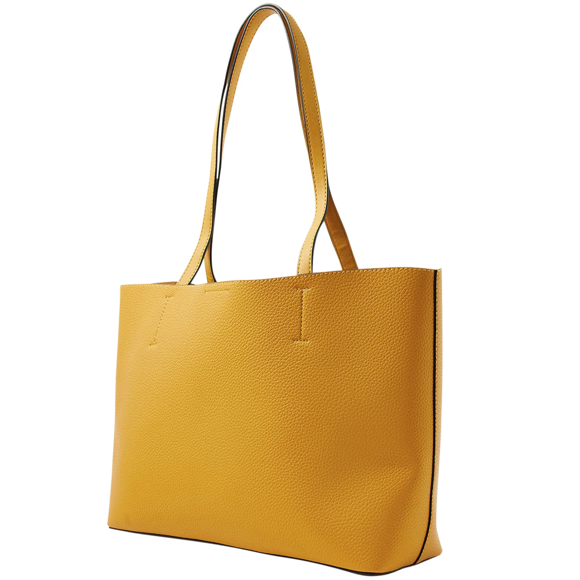 Accessorize London Women's Faux Leather Leo Tote Bag - Ochre