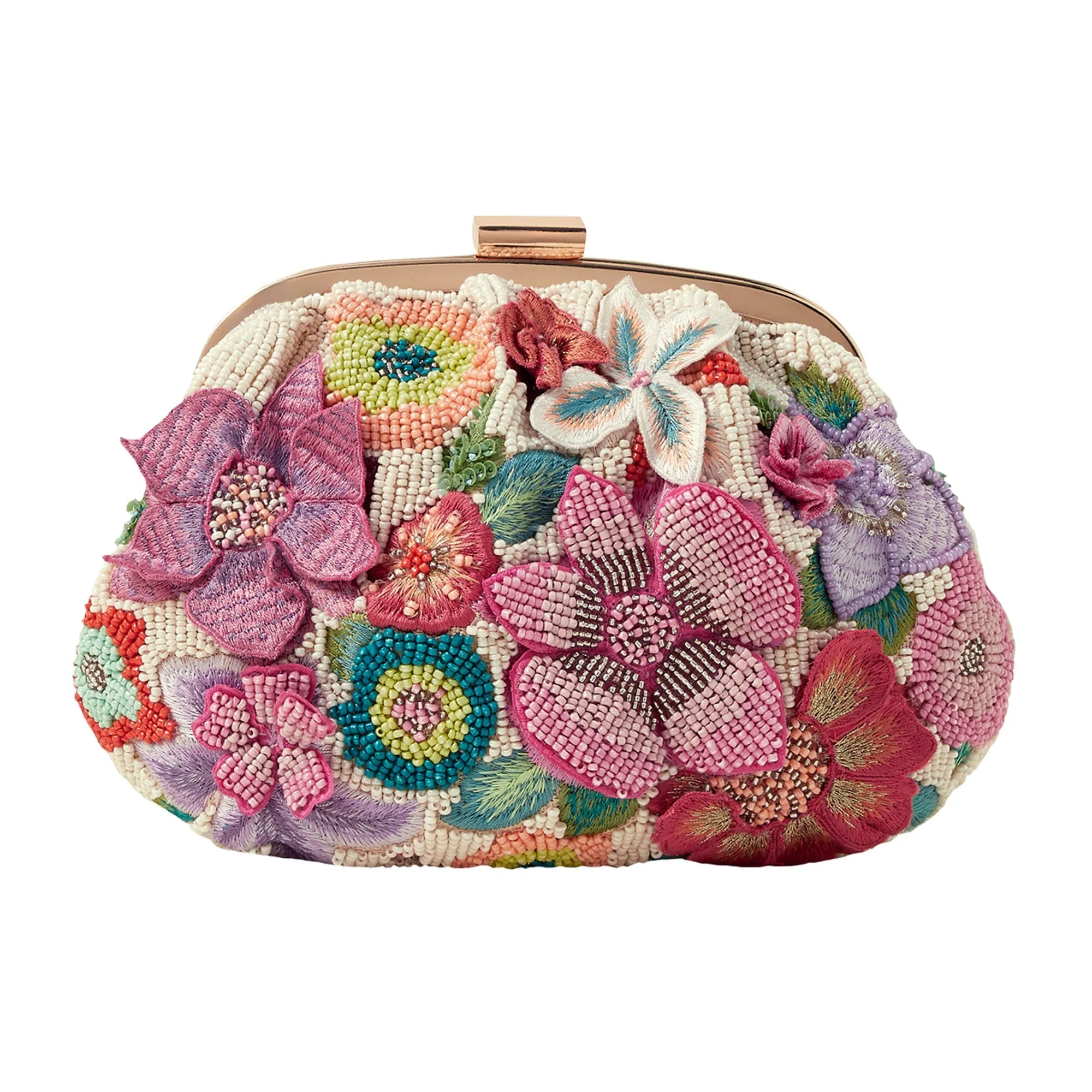 Accessorize London Women's Pink 3d Floral Clutch Bag