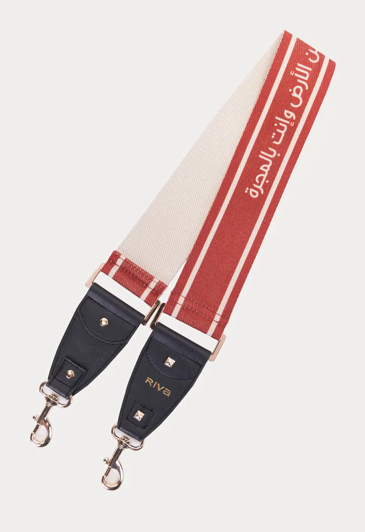 Arabic Letter Print Bag Strap