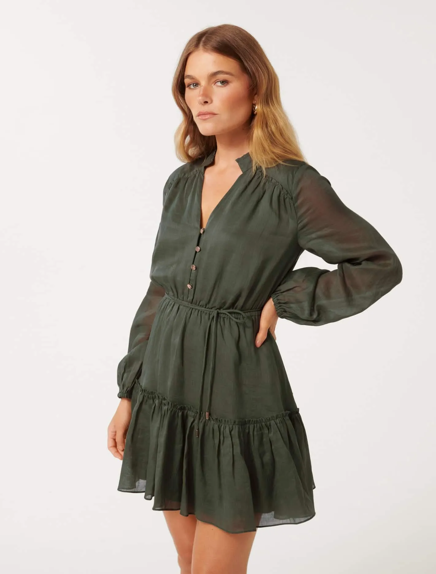 Ashley Petite Frill Mini Dress