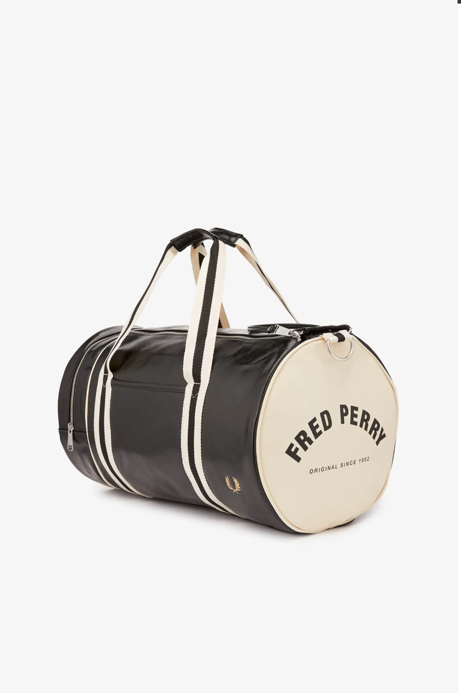 BLACK ECRU BARREL BAG