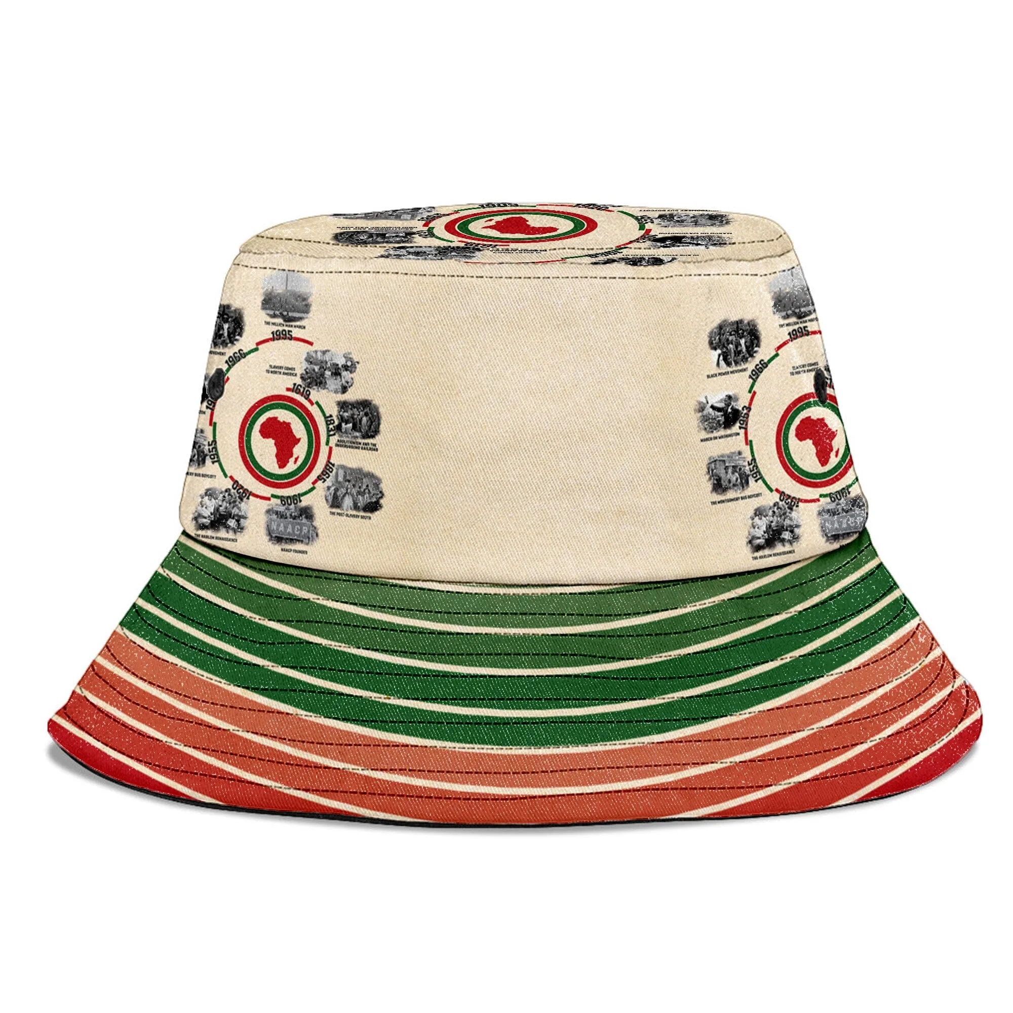 Black History Timeline Bucket Hat