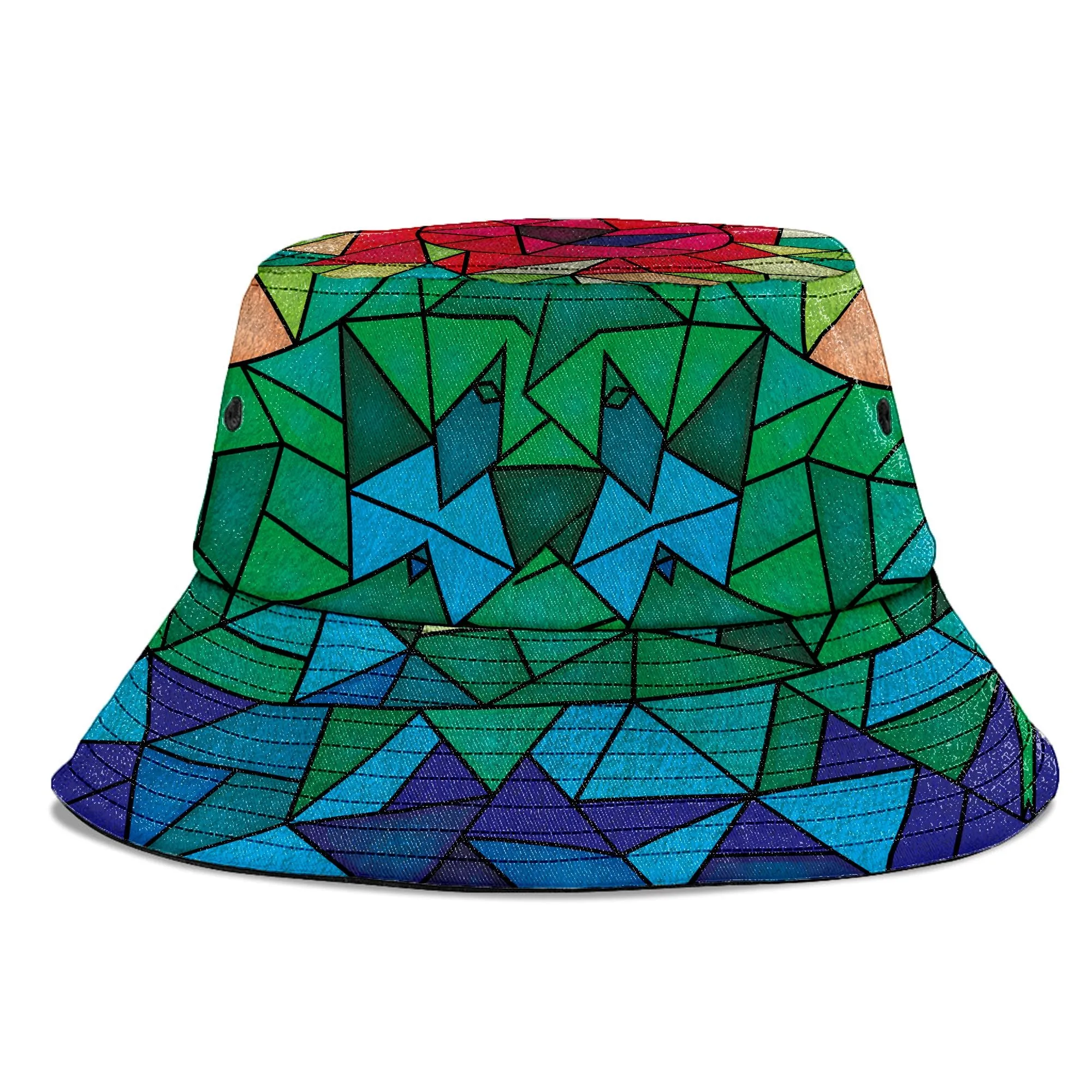 Black Jesus On The Stained Glass Bucket Hat