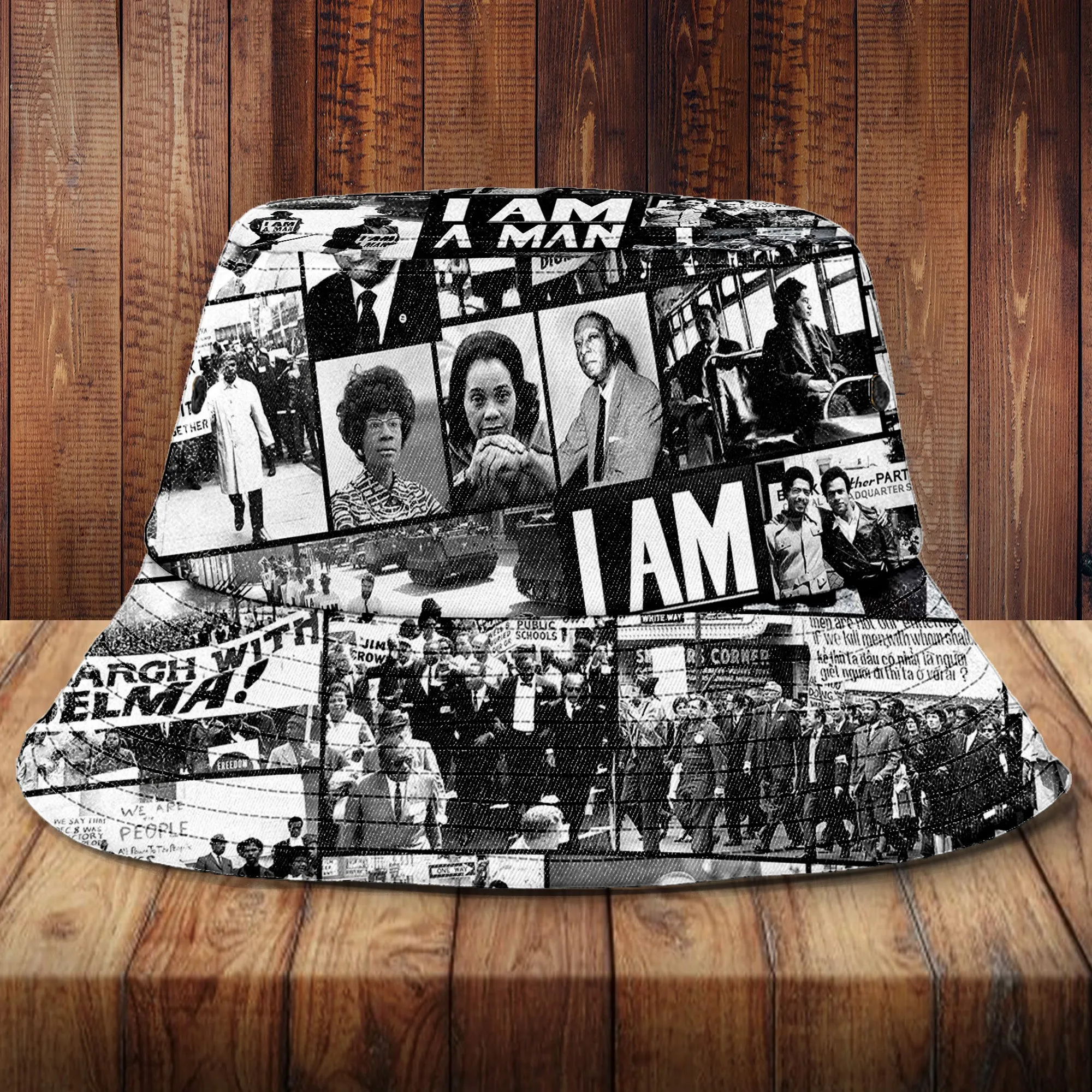 Black Power Images 2 Bucket Hat