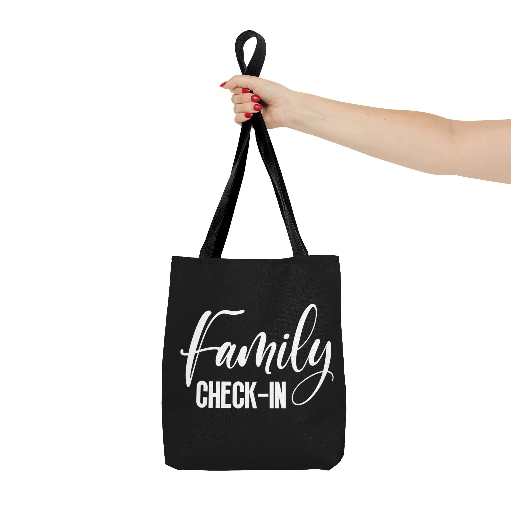 Canvas Tote Bag Family Check In, Family Reunion, Family Fun, Family Events