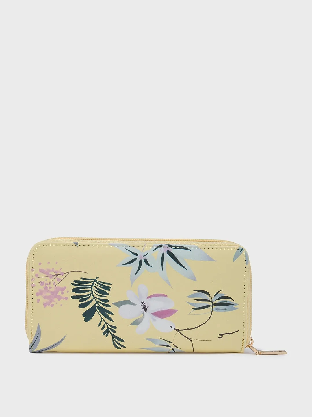 Caprese Gemma Zip Around Wallet Medium Yellow