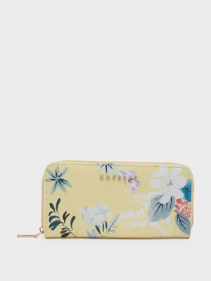 Caprese Gemma Zip Around Wallet Medium Yellow