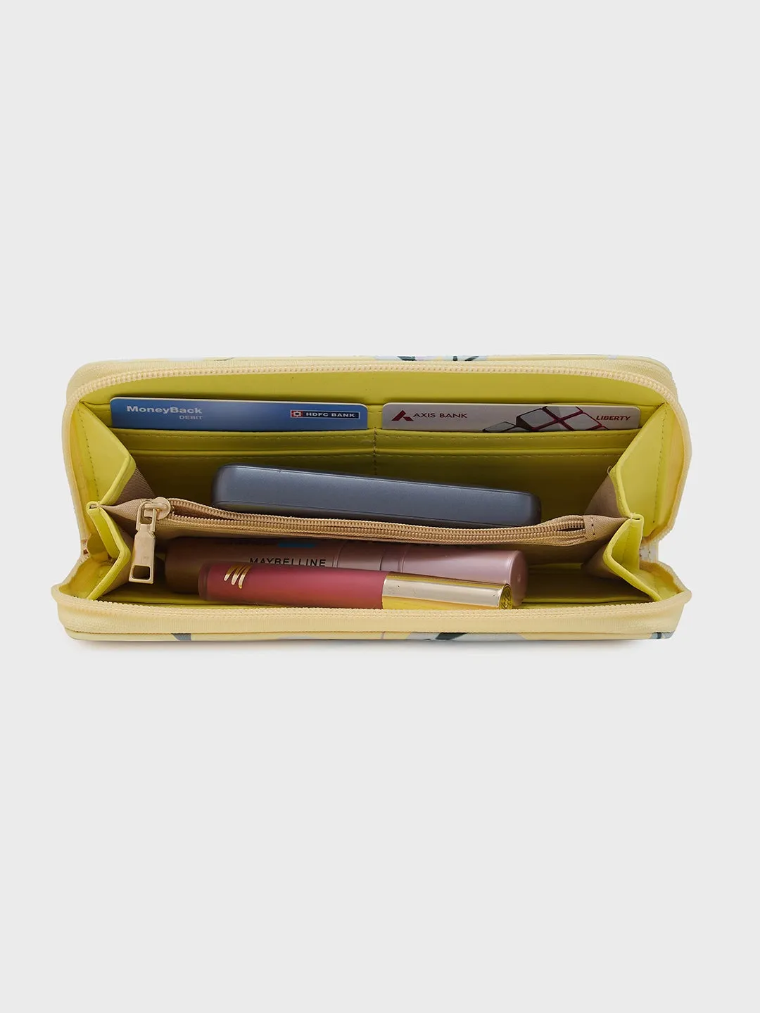 Caprese Gemma Zip Around Wallet Medium Yellow