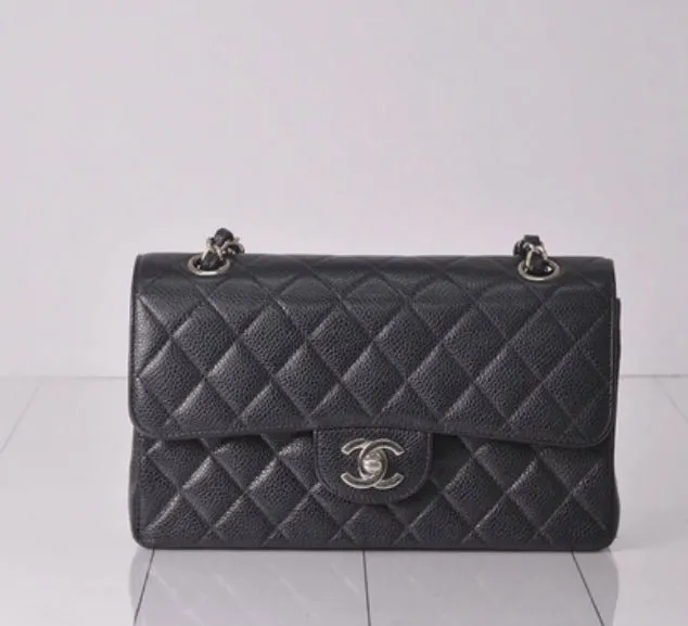 Chanel W Flap 23 Caviar Chain Shoulder SV Metallic Parts 6th Series