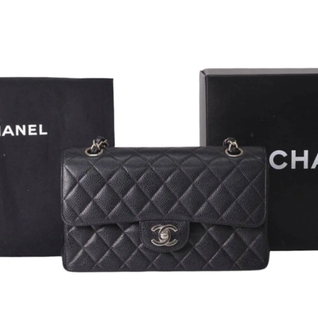 Chanel W Flap 23 Caviar Chain Shoulder SV Metallic Parts 6th Series