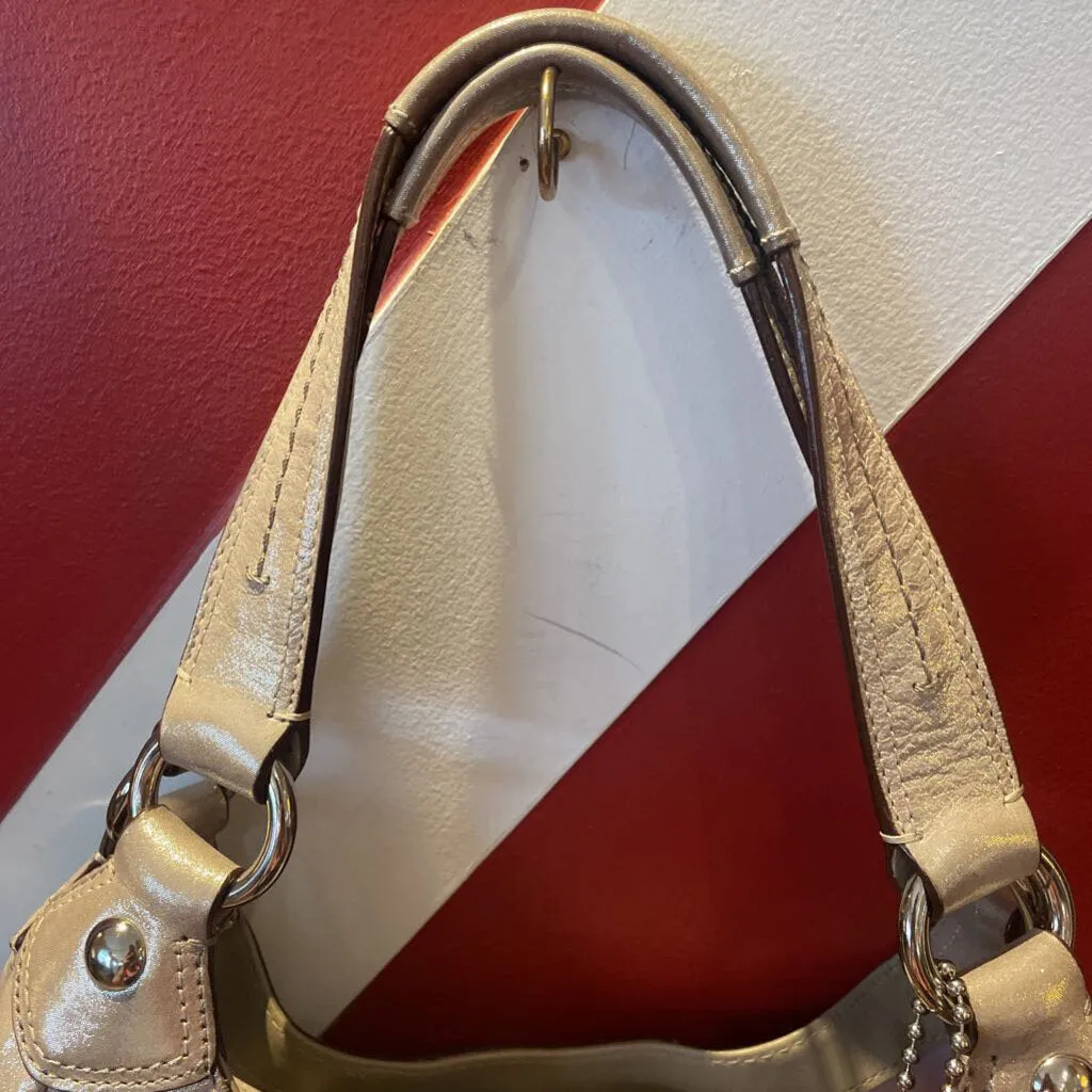 Coach Lynn Soho Metallic Silver Hobo Shoulder Bag