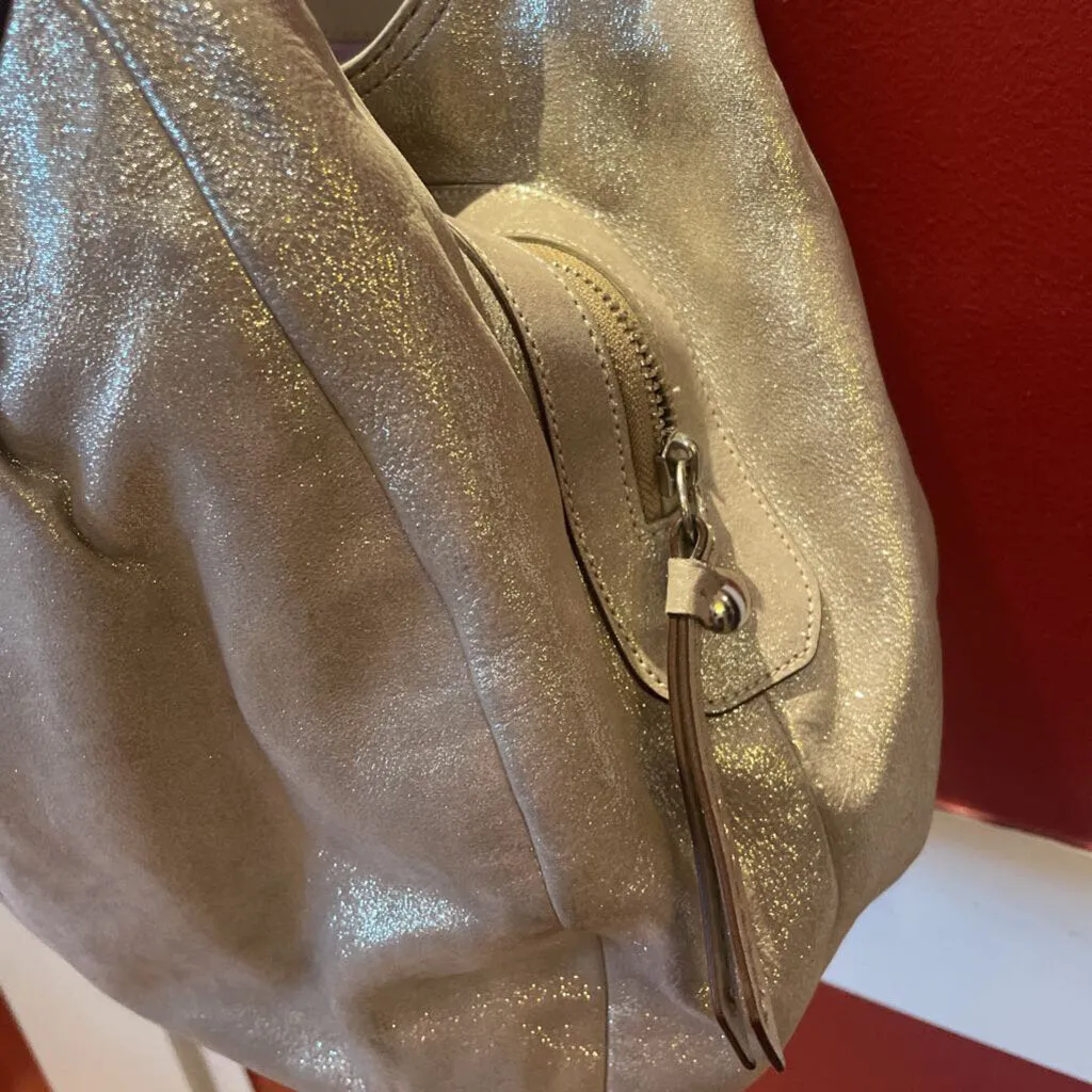 Coach Lynn Soho Metallic Silver Hobo Shoulder Bag