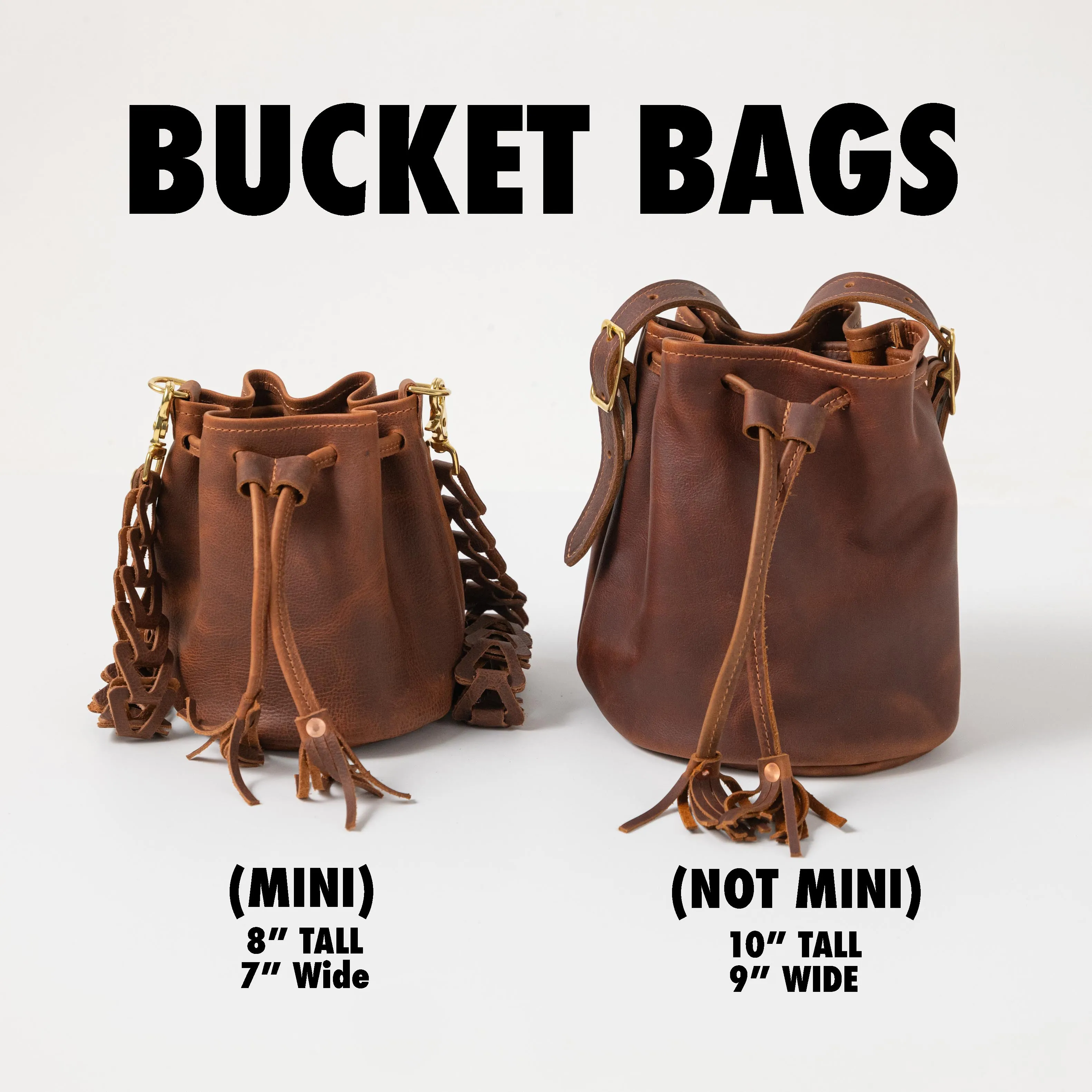 Cognac Cypress Mini Bucket Bag