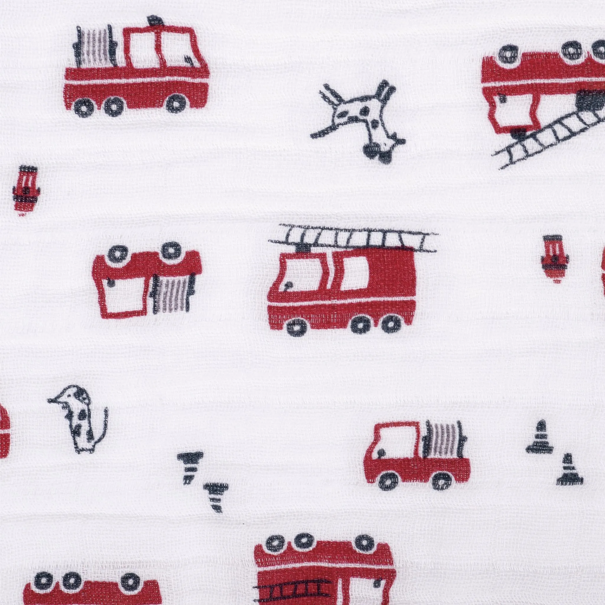 Cotton muslin sleep sack - Fire Trucks (0.7 tog)