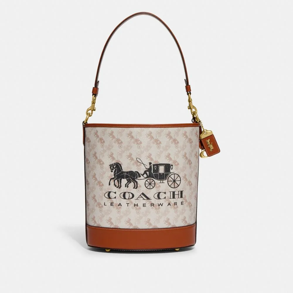 Dakota Bucket Bag With Horse And Carriage Print