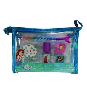 Disney Mermaid 15 ml  Eau de Toilette,   Cosmetic Brush   Face Gems   Eye Shadow , Toiletry Bag Gift Set