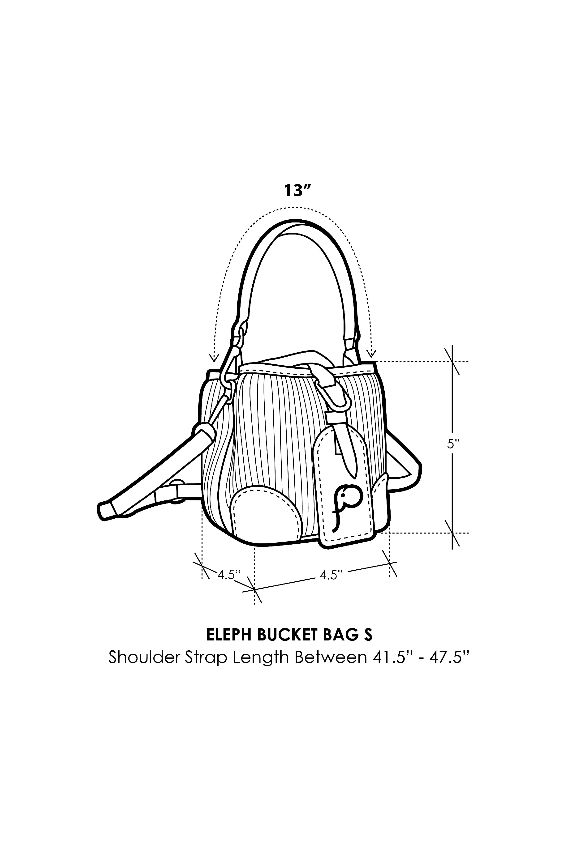 ELEPH BUCKET BAG - S : Orange