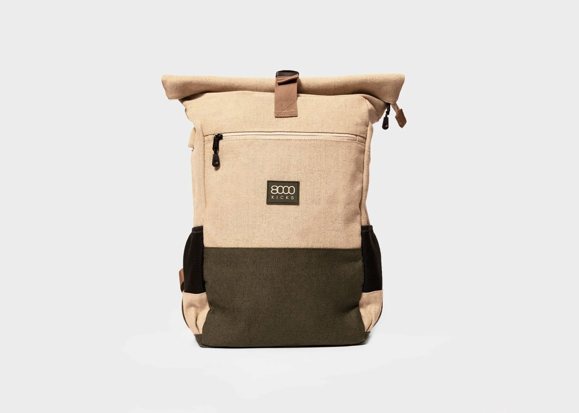 Everyday Backpack in Beige and Green