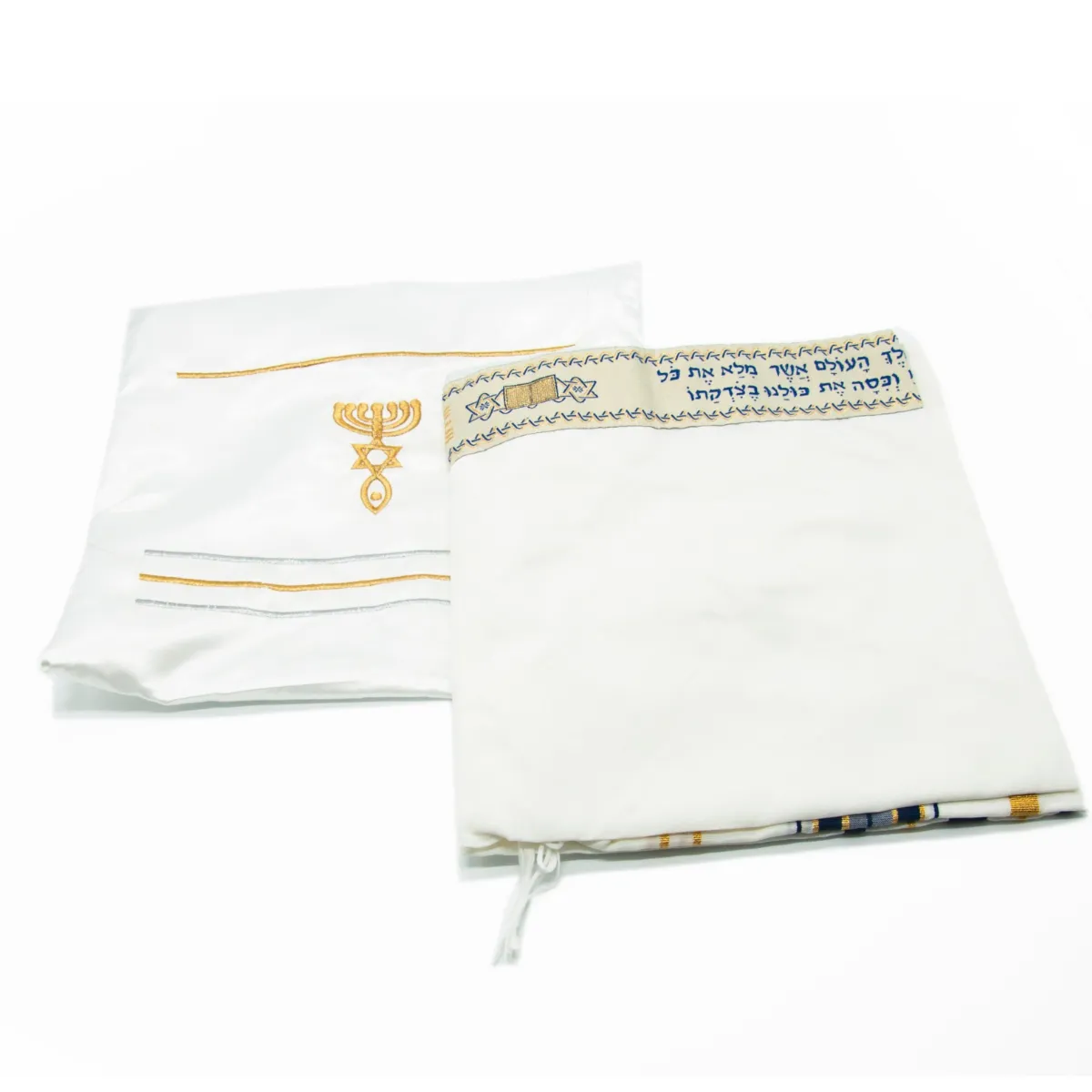 Extra Large Messianic Tallit Prayer Shawl and Bag XL