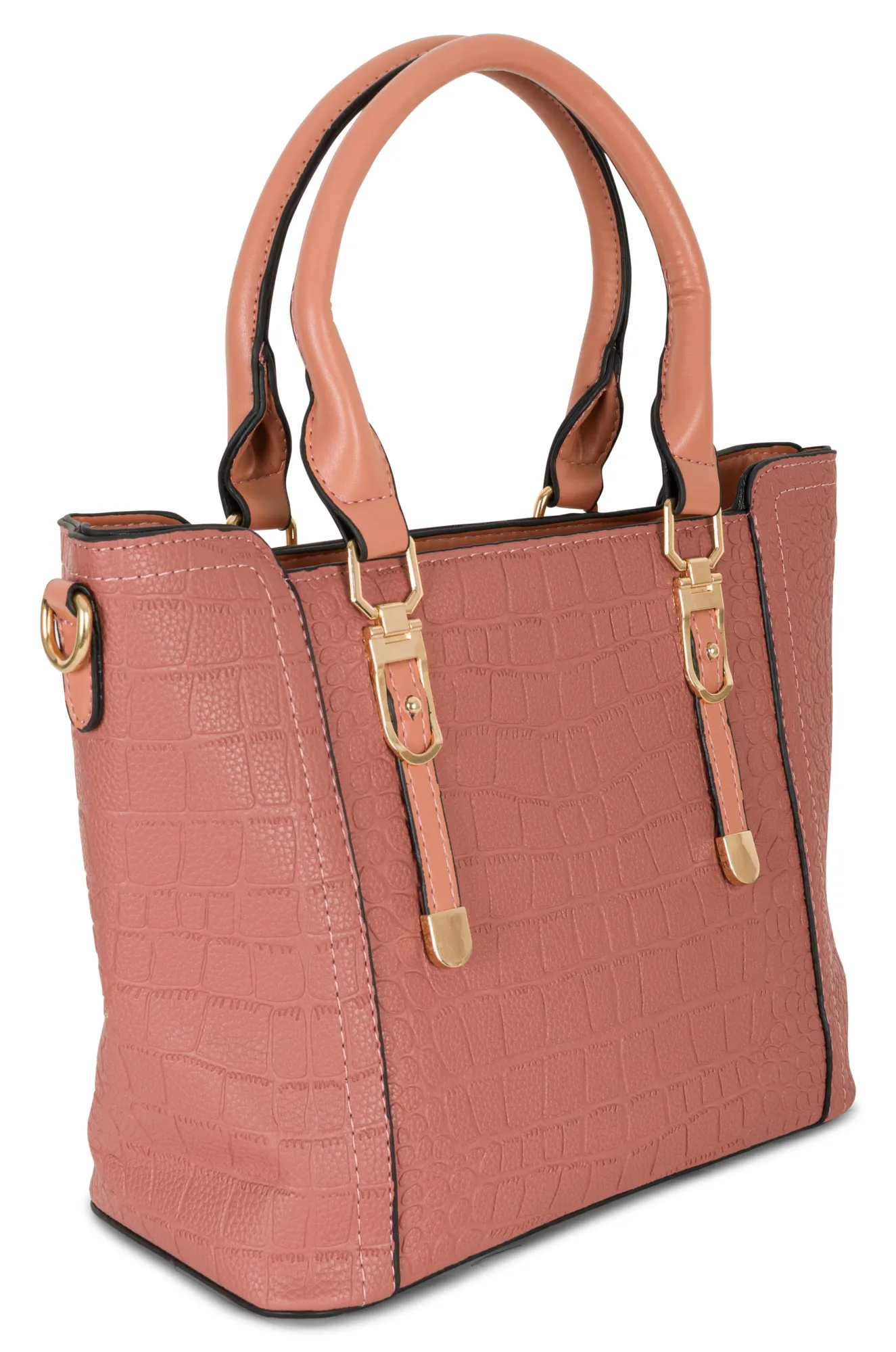 Faux Leather Bag with wallet | PINK | 0484ZZ