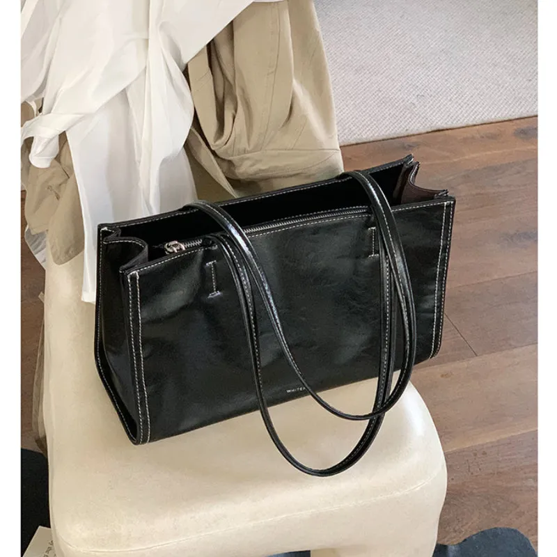 Faux Leather Rectangle Bag