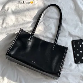 Faux Leather Rectangle Bag