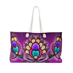 Flowers and Feathers Beach bag