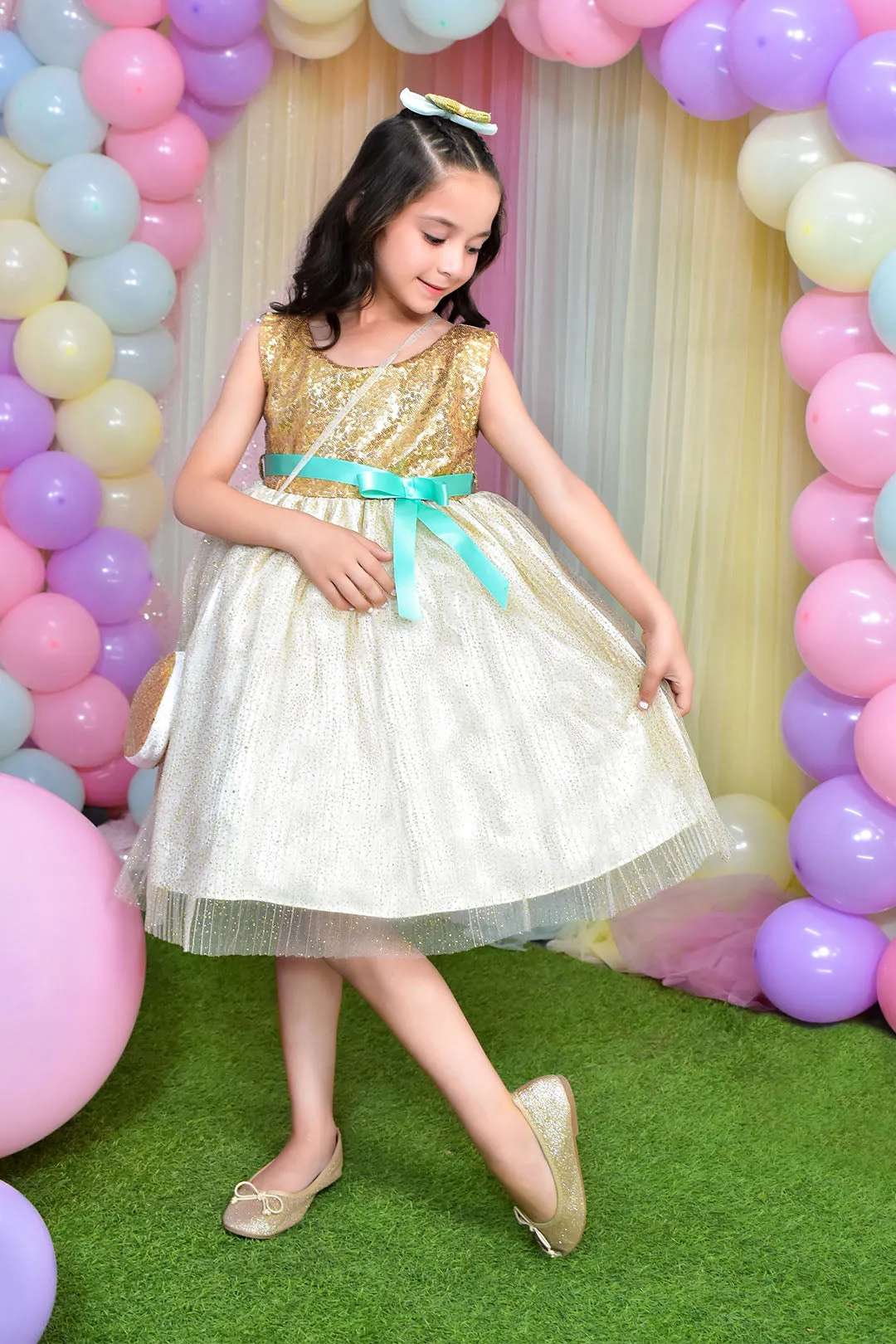 Glitter Net Frock | BIRTHDAY BASH | F2310