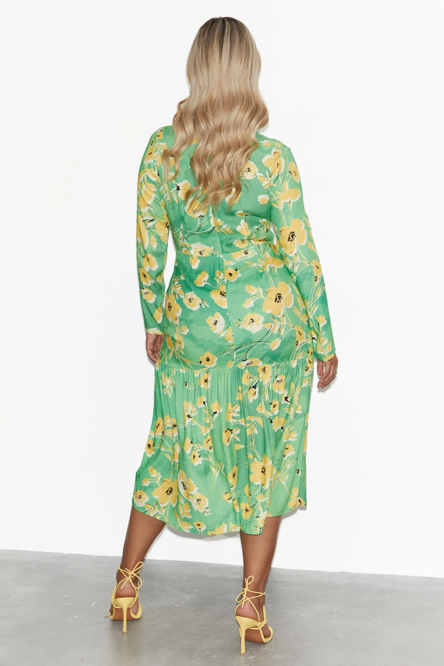 Green Daisy Dress - Curve