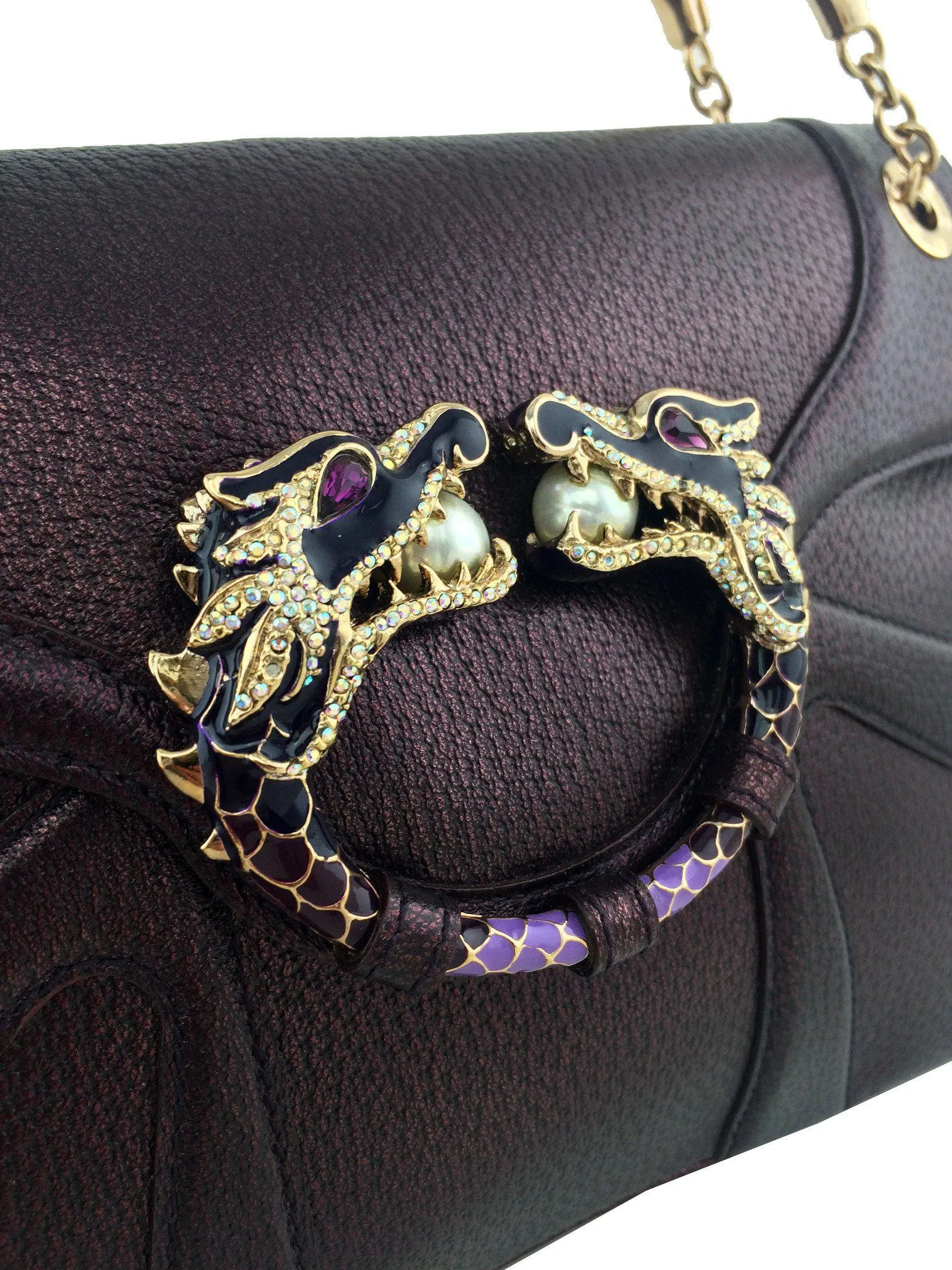 Gucci Limited Edition Tom Ford Leather Jeweled Dragon Bag