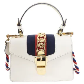 Gucci Sylvie Ivory Mini Web Stripe Bag