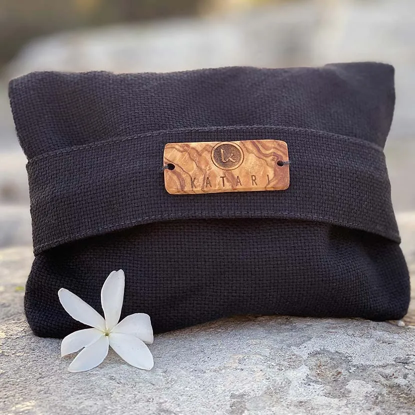 handmade linen makeup bag