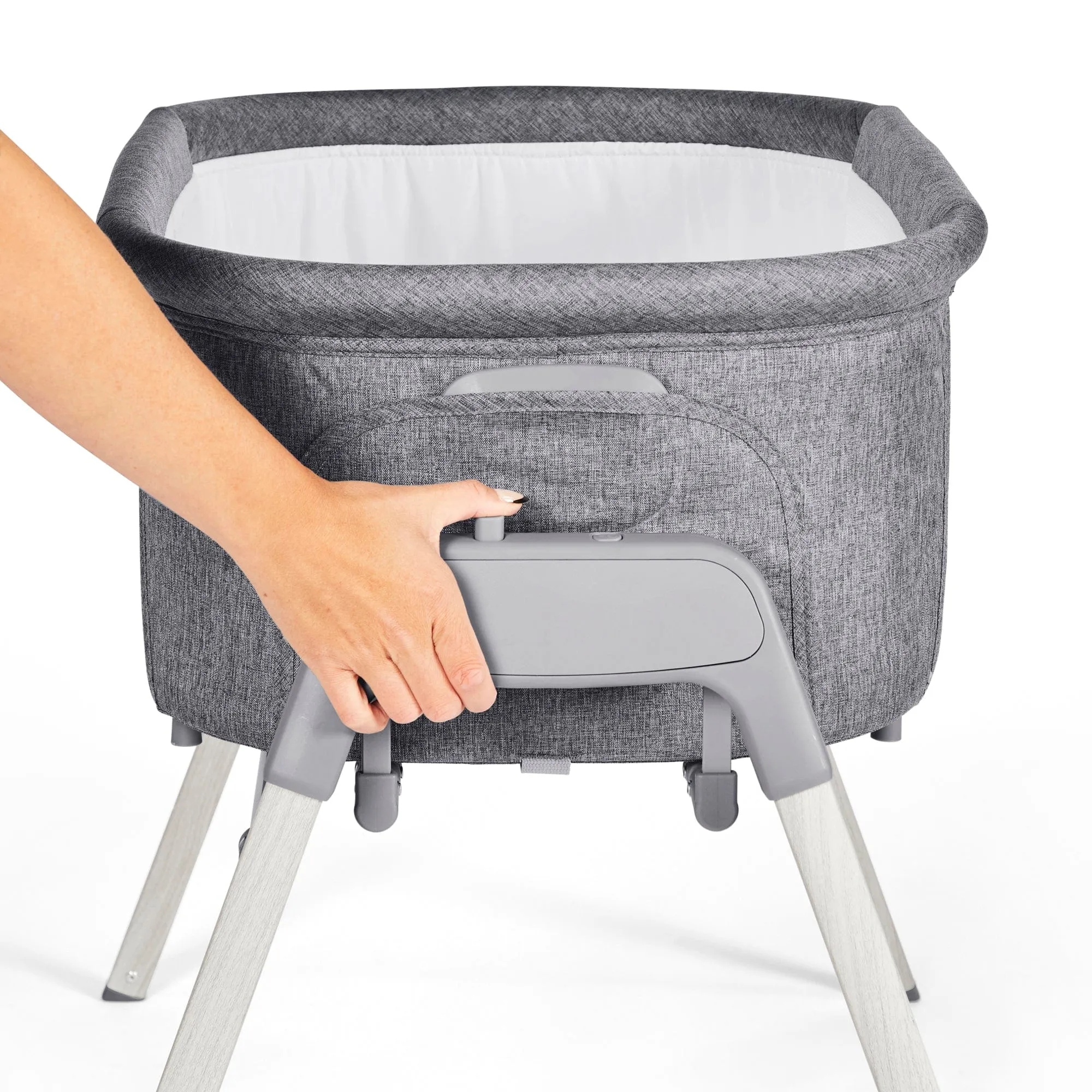 Ickle Bubba Drift Gliding Crib - Ash Grey