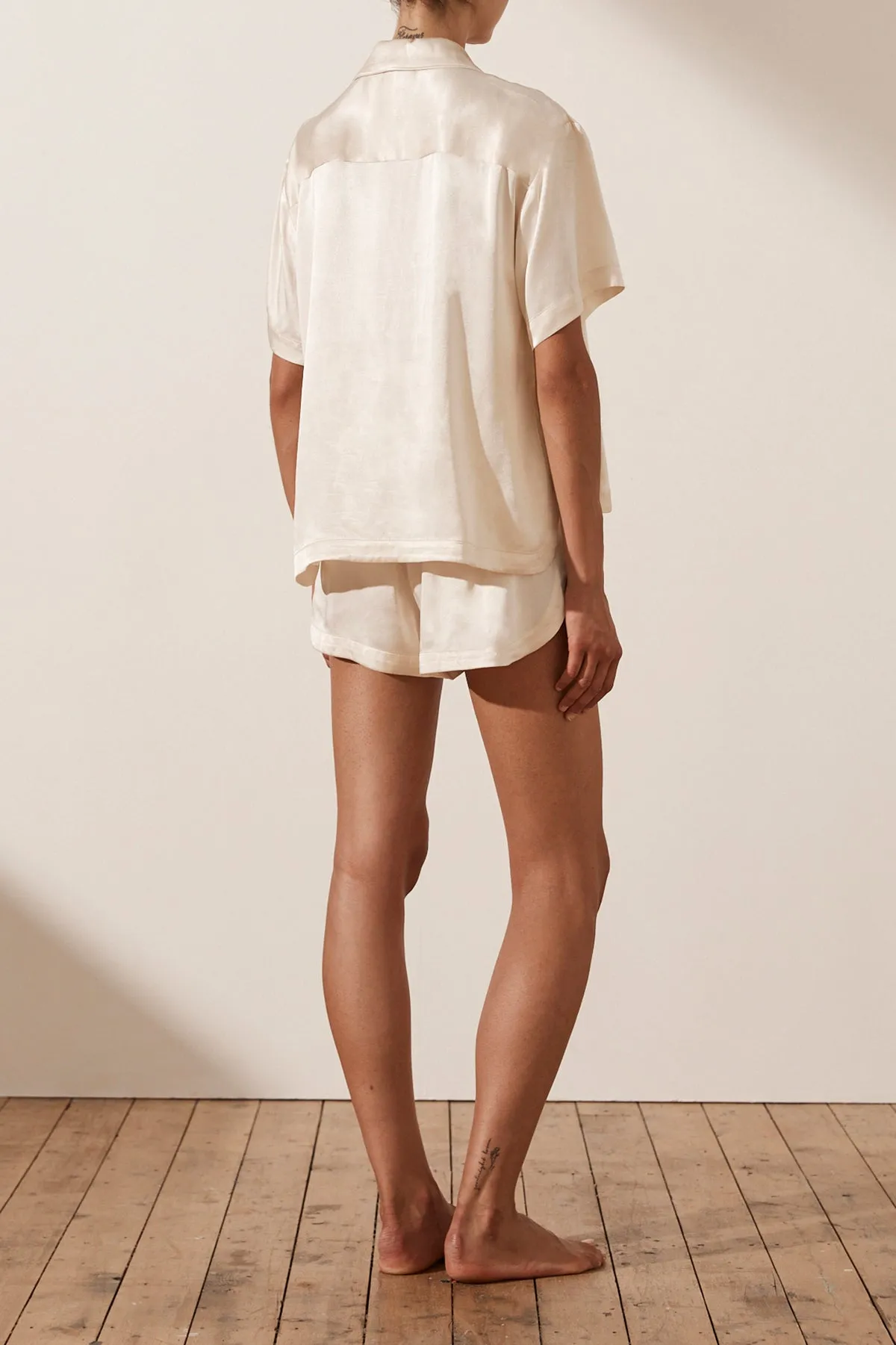 LA LUNE LOUNGE SHIRT SET - CREAM