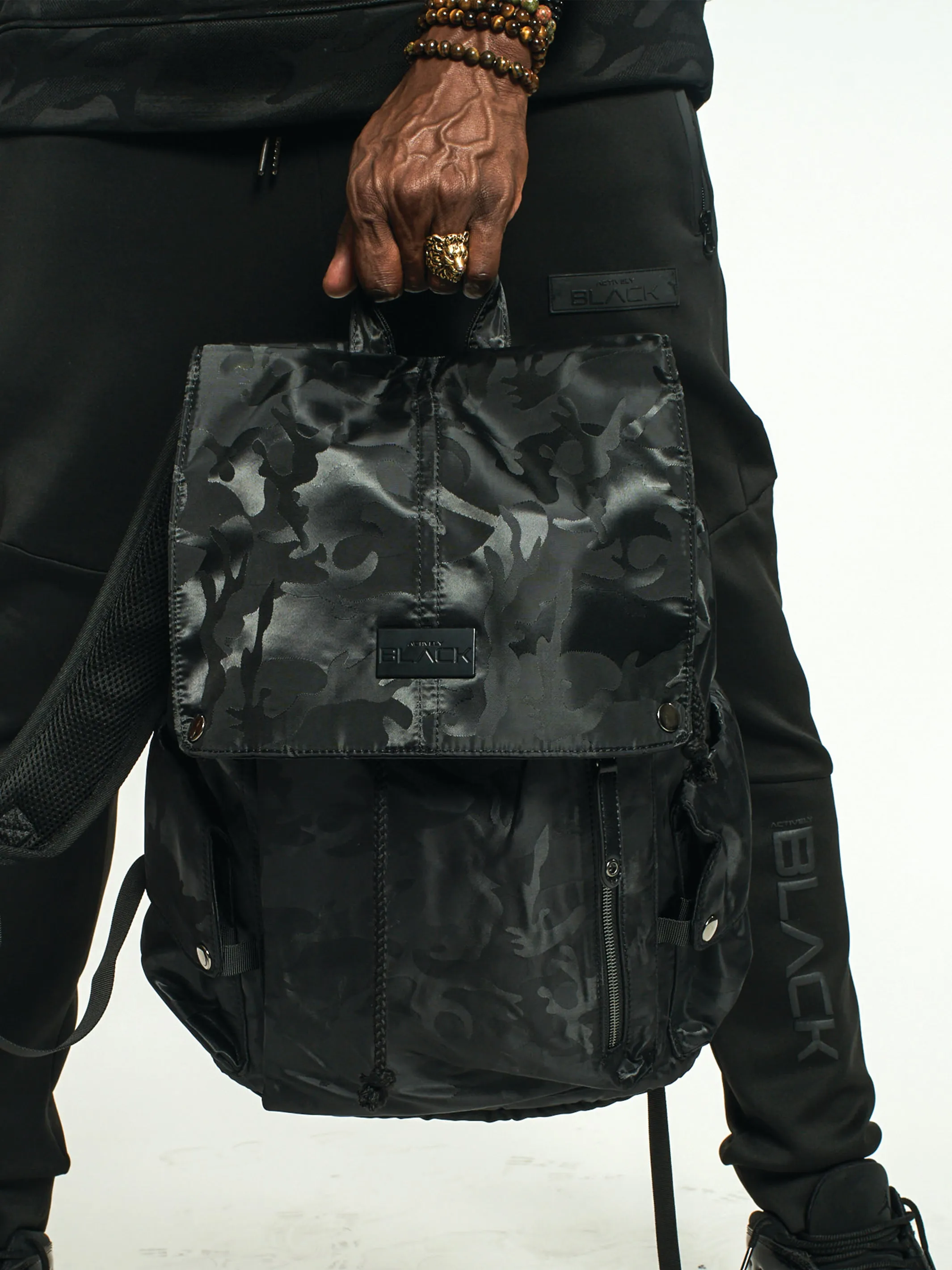 Luxe Black Camo Backpack