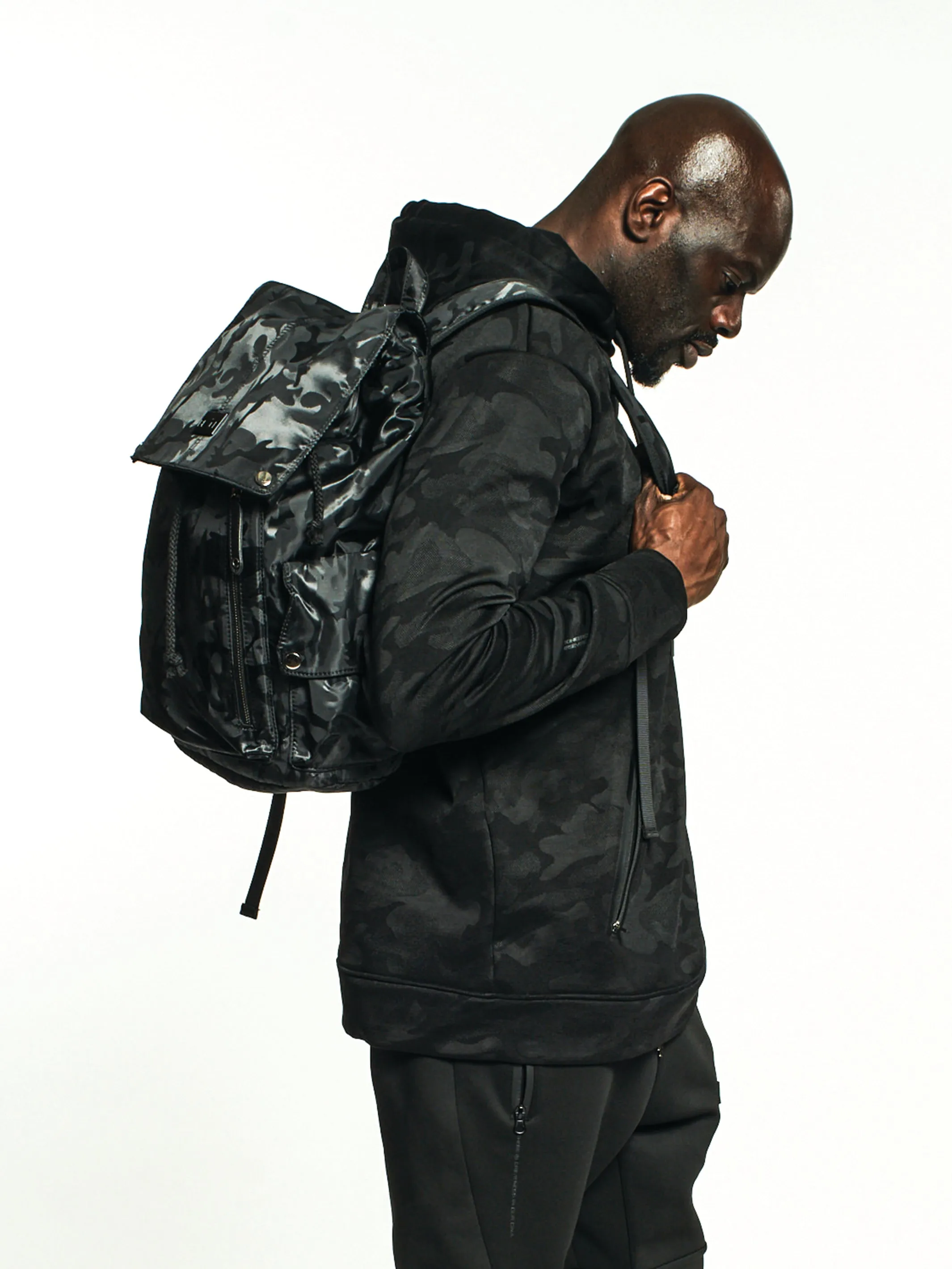 Luxe Black Camo Backpack