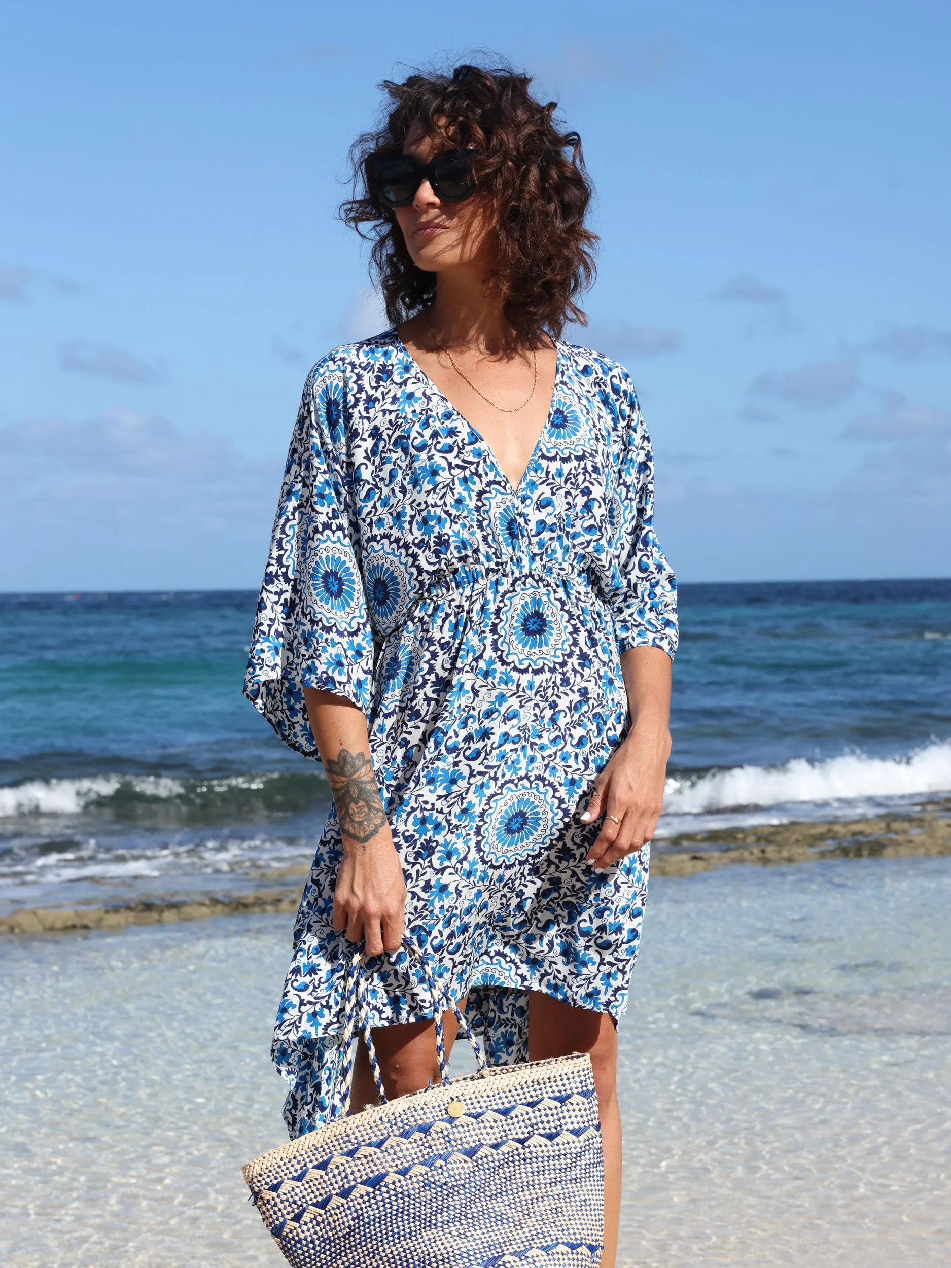 Mahina Kaftan Dress | Bukhara Print