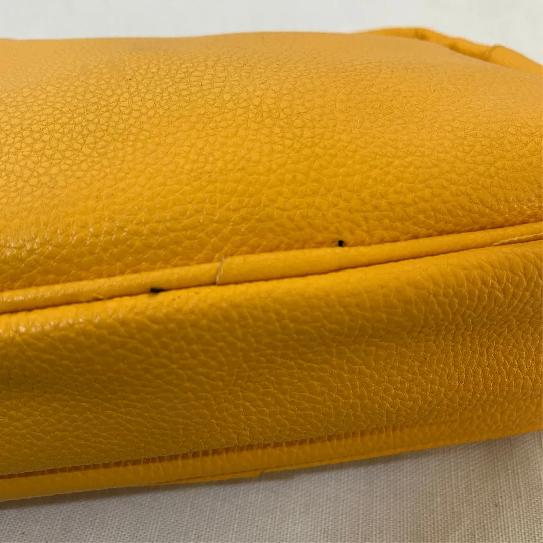 Mango Faux Leather Yellow Crossbody Bag | Pre Loved |