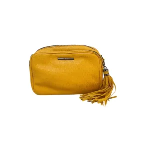 Mango Faux Leather Yellow Crossbody Bag | Pre Loved |