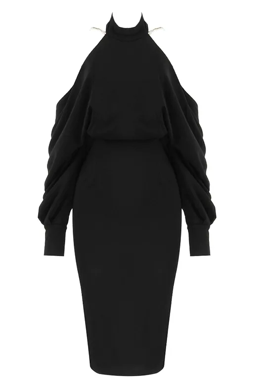 Marilyn Black Midi Dress