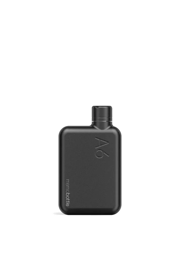 Memobottle - A6 - Stainless Steel - Black