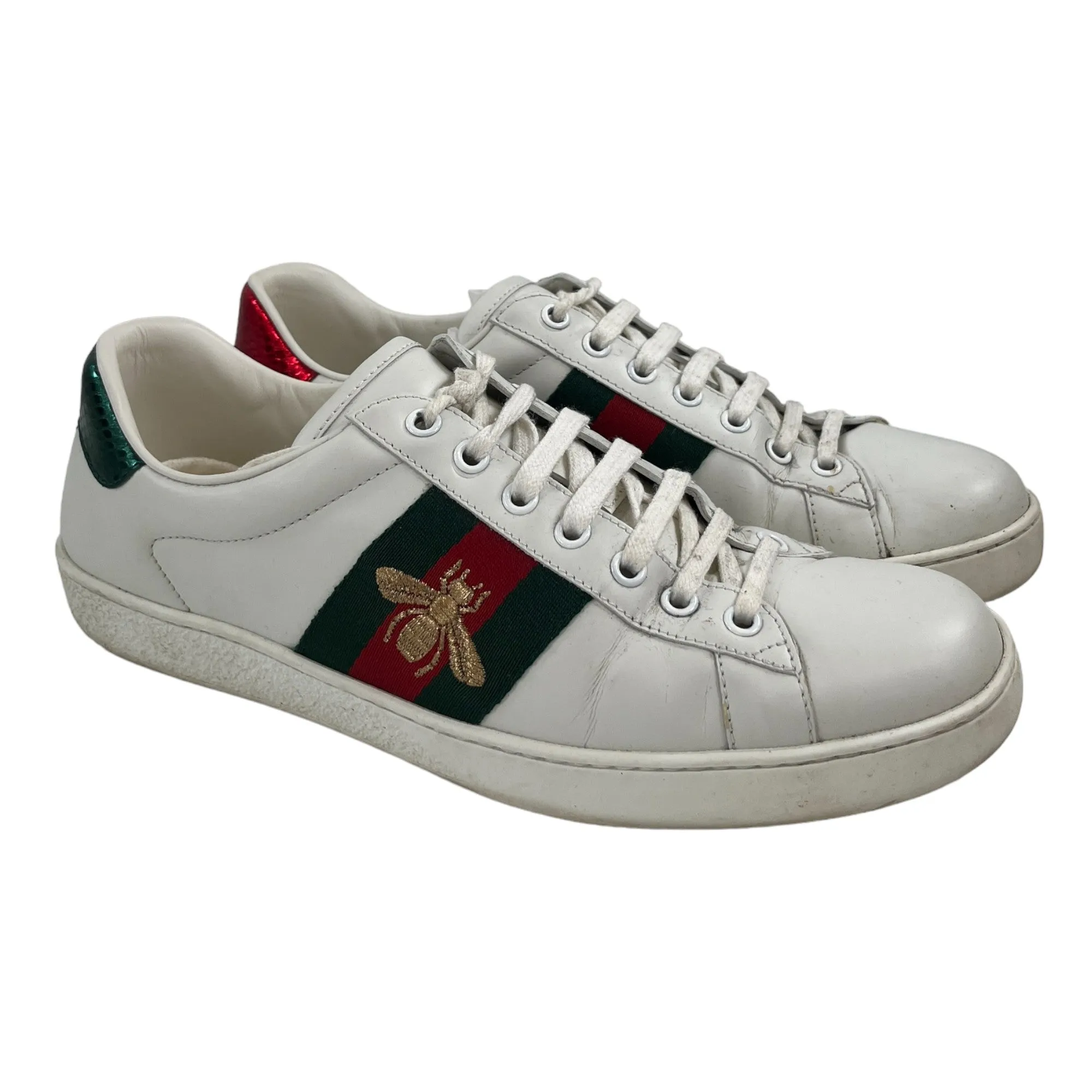 Men's Ace Embroidered Bee Low Trainers White Size EU 41.5 / UK 7.5