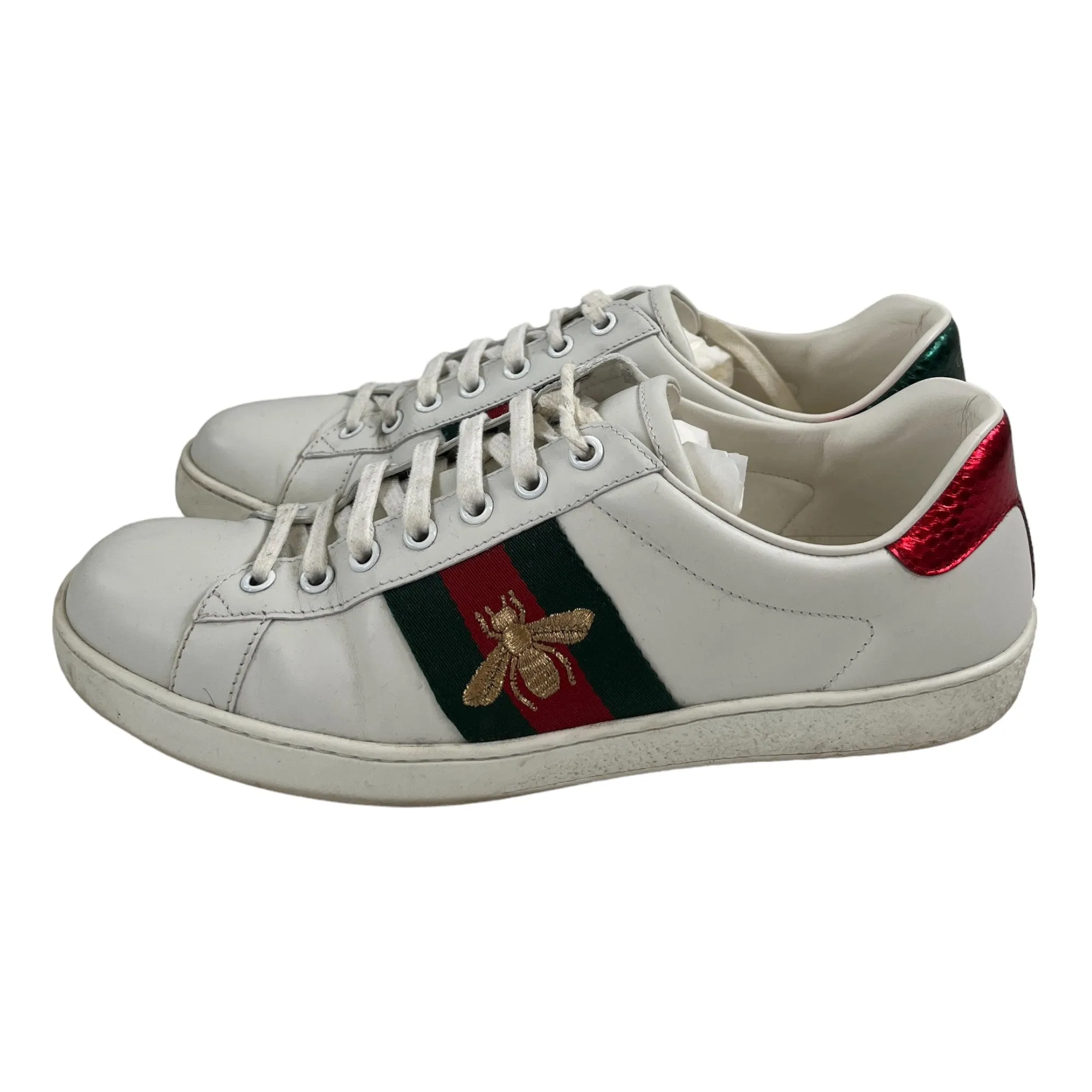 Men's Ace Embroidered Bee Low Trainers White Size EU 41.5 / UK 7.5