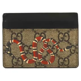 Men's Gg Supreme Kingsnake Card Holder Beige