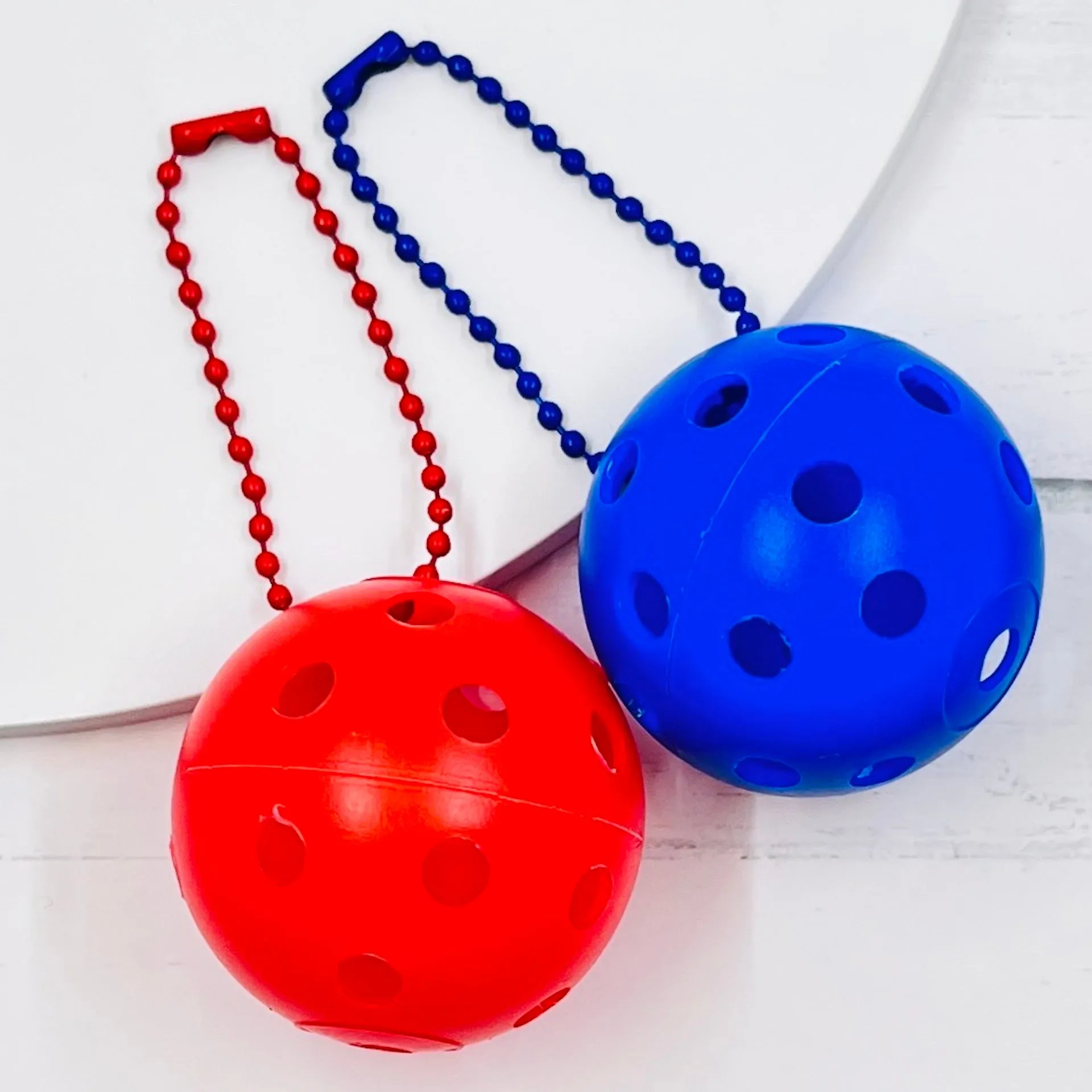 Mini Pickleball Bag Tags (Matching Chains) | Fun Pickleball Gifts