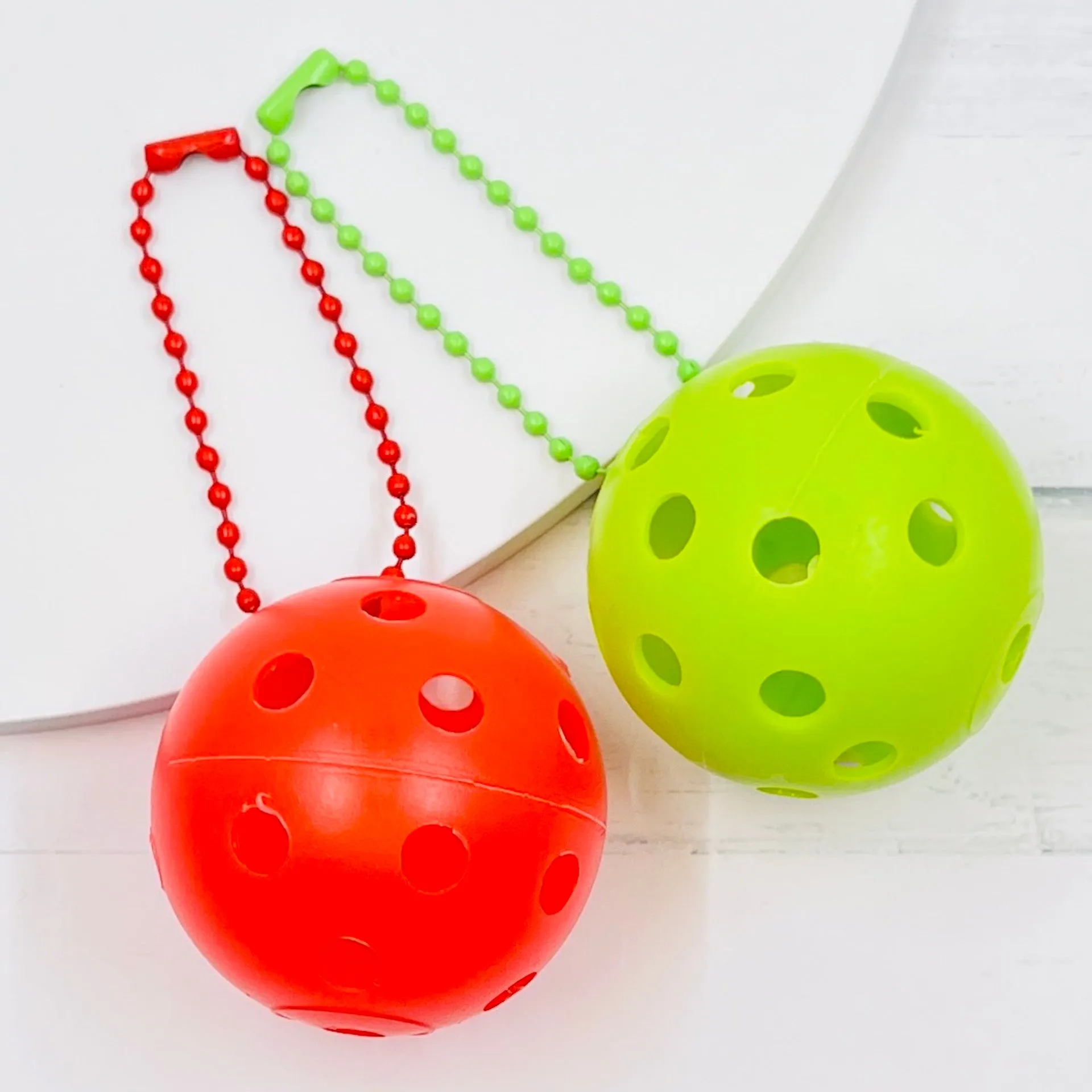 Mini Pickleball Bag Tags (Matching Chains) | Fun Pickleball Gifts