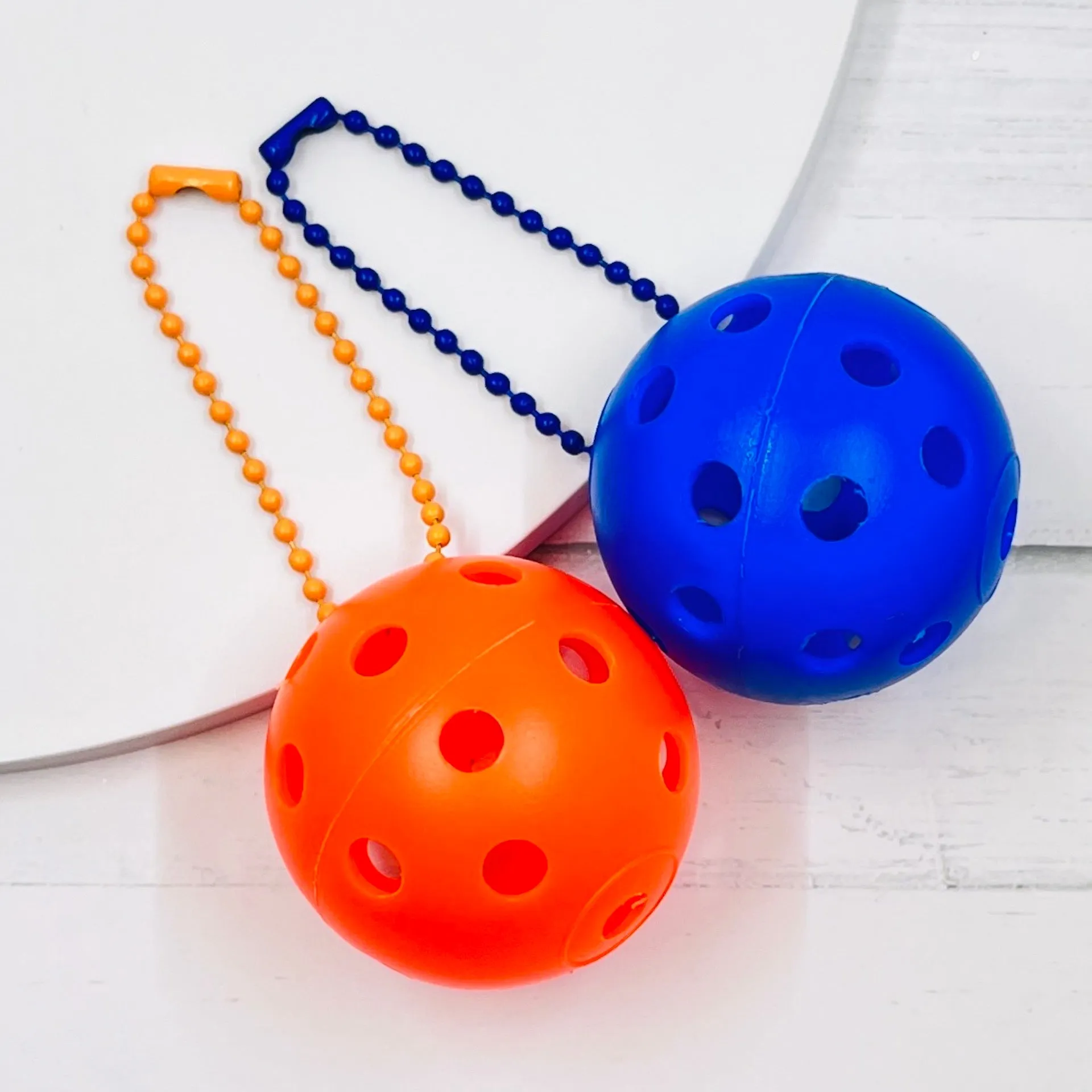 Mini Pickleball Bag Tags (Matching Chains) | Fun Pickleball Gifts