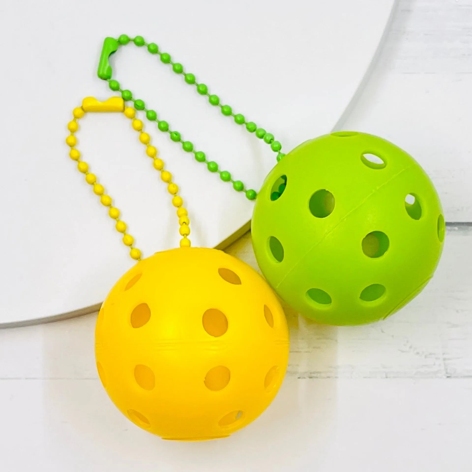 Mini Pickleball Bag Tags (Matching Chains) | Fun Pickleball Gifts